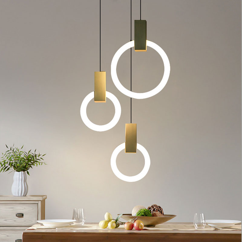Minimalistische LED Hanglamp Nordic Ring met Verstelbare Ophanghoogte – Modern Design voor Eetkamers en Woonruimtes