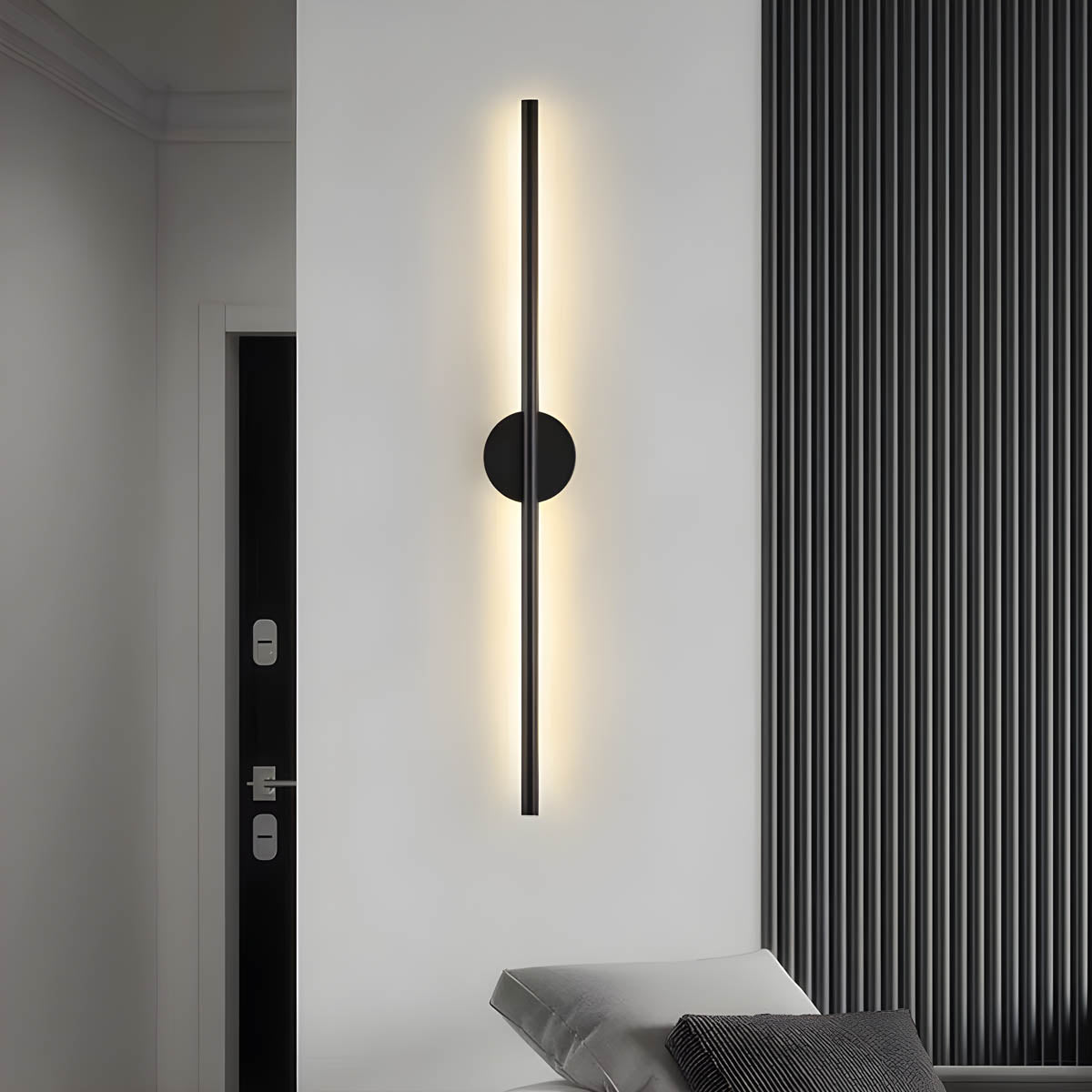 Moderne Wandlamp Lance – Zwarte Muurlamp met Ingebouwde LED voor Binnen, Minimalistisch Ontwerp, Perfect voor Elke Ruimte