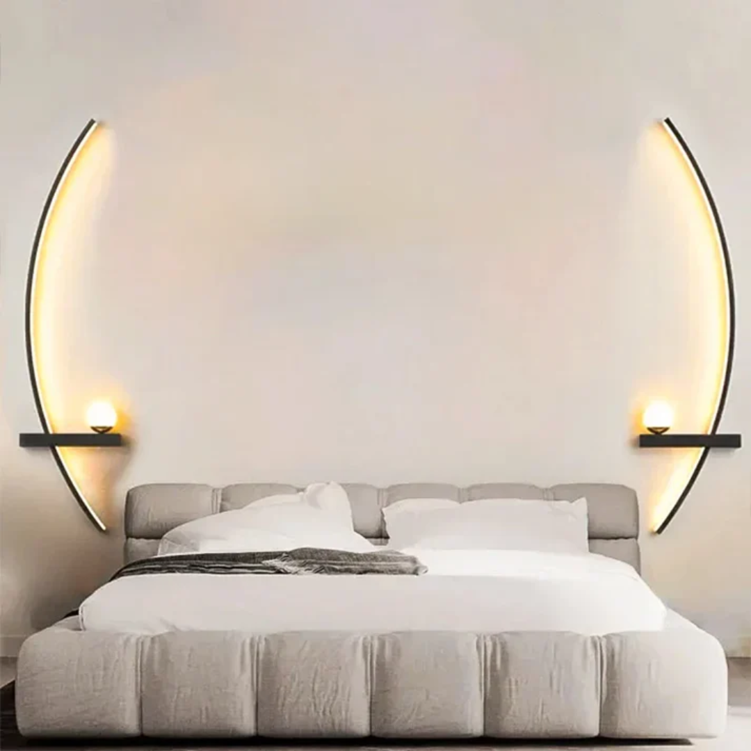 NARA - Luxe Zwarte LED Wandlamp met Minimalistisch Design voor Binnen – Energiezuinige Muurlamp voor Woonkamer en Slaapkamer 4