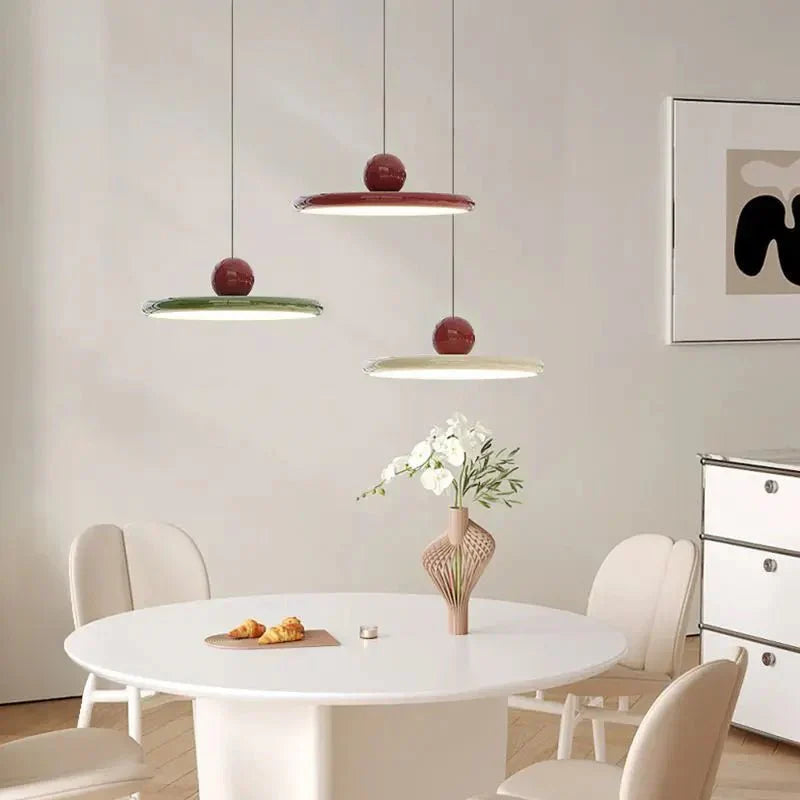 Bauhaus Hanglamp van Glas met LED Verlichting – Scandinavisch Design in Crème