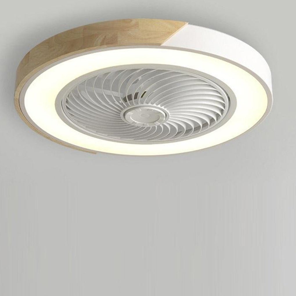 Ronde Plafondventilator met Lamp en Geruisloze Technologie – Sfeervolle LED Verlichting voor Modern Interieur