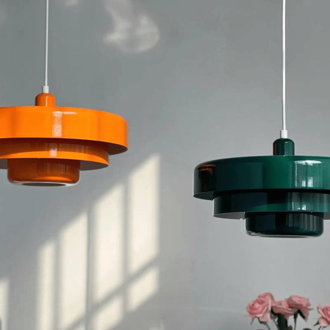 Vintage Hanglamp met Warme Gloed voor Eettafel – Industrieel Metaal en Glas, LED Verlichting voor Woonkamer en Eetkamer