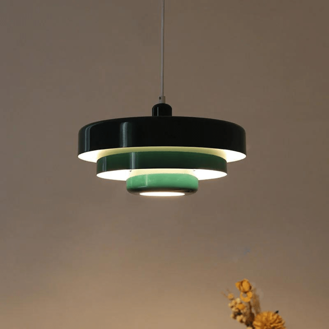 Vintage Hanglamp met Warme Gloed voor Eettafel – Industrieel Metaal en Glas, LED Verlichting voor Woonkamer en Eetkamer