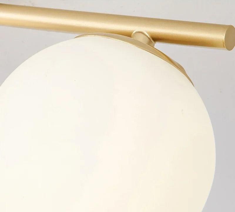 Elegante LED Plafondlamp van Glas met Gouden Accenten – Sfeervolle Verlichting voor Elke Kamer