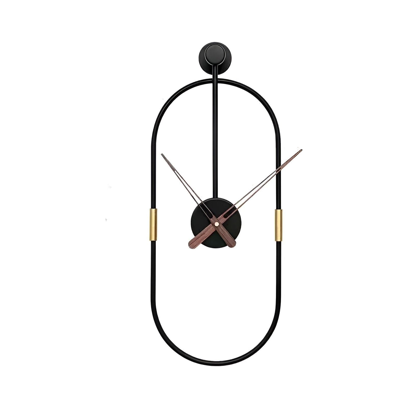 Minimalistische Wandklok van Metaal met Geometrisch Ontwerp β Stil Uurwerk voor Moderne Interieurs