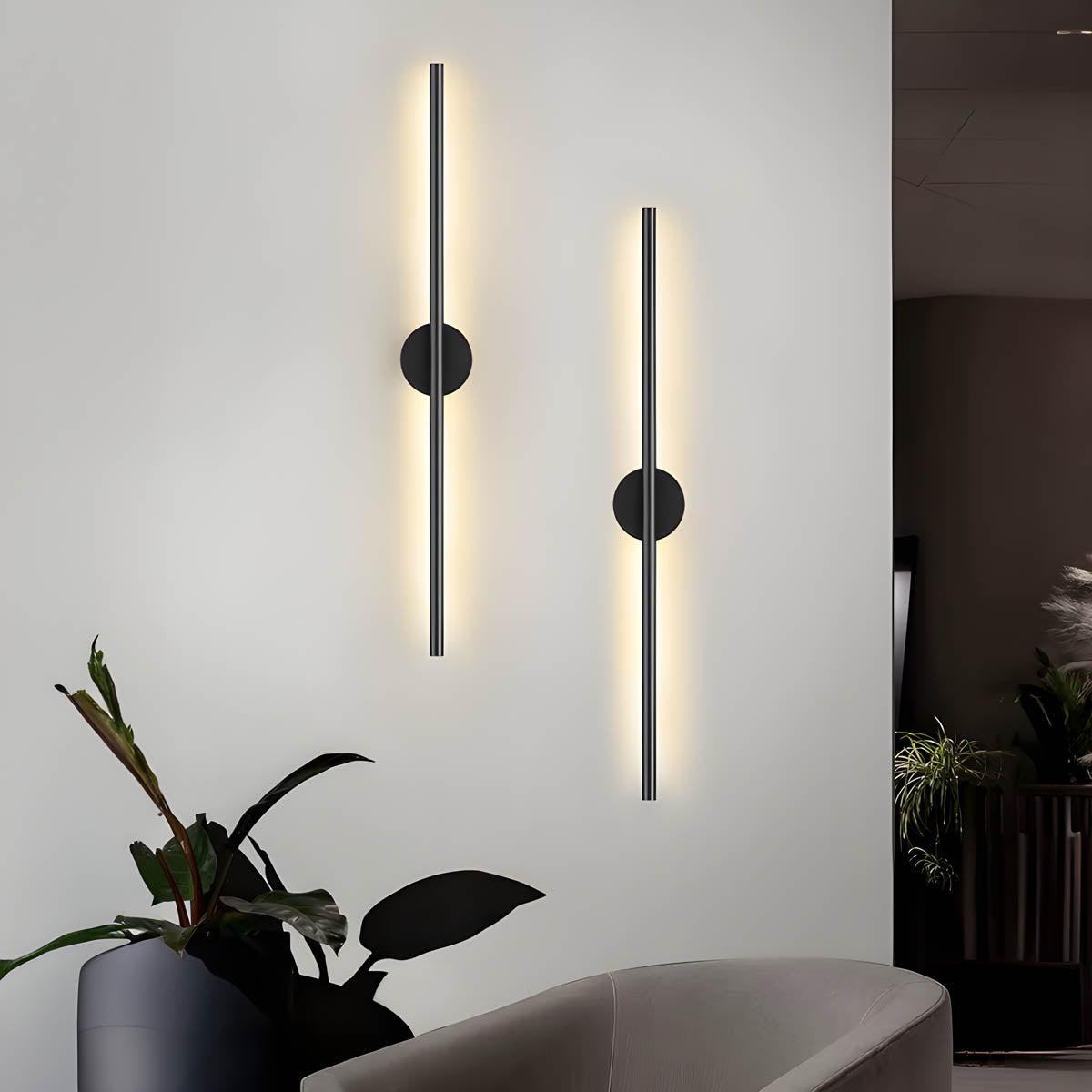 Moderne Wandlamp Lance – Zwarte Muurlamp met Ingebouwde LED voor Binnen, Minimalistisch Ontwerp, Perfect voor Elke Ruimte