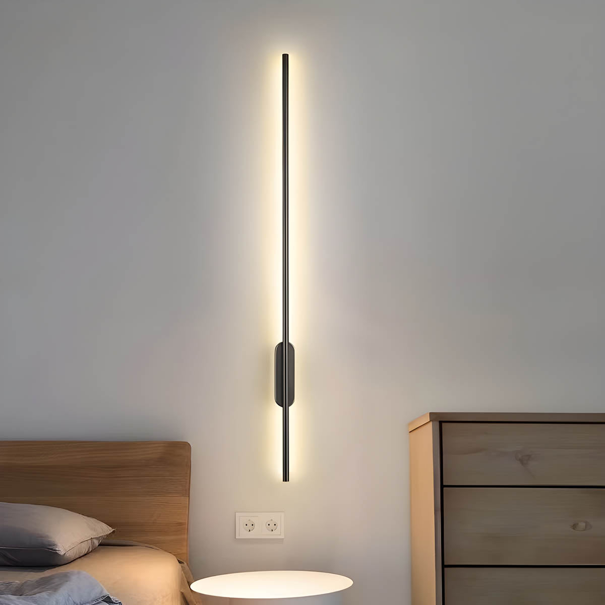 Moderne Wandlamp Lance – Zwarte Muurlamp met Ingebouwde LED voor Binnen, Minimalistisch Ontwerp, Perfect voor Elke Ruimte