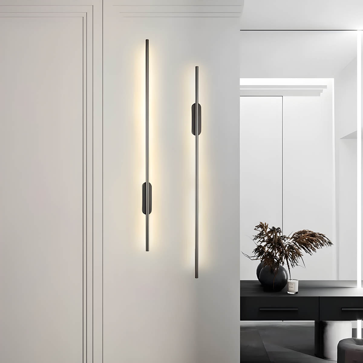 Moderne Wandlamp Lance – Zwarte Muurlamp met Ingebouwde LED voor Binnen, Minimalistisch Ontwerp, Perfect voor Elke Ruimte