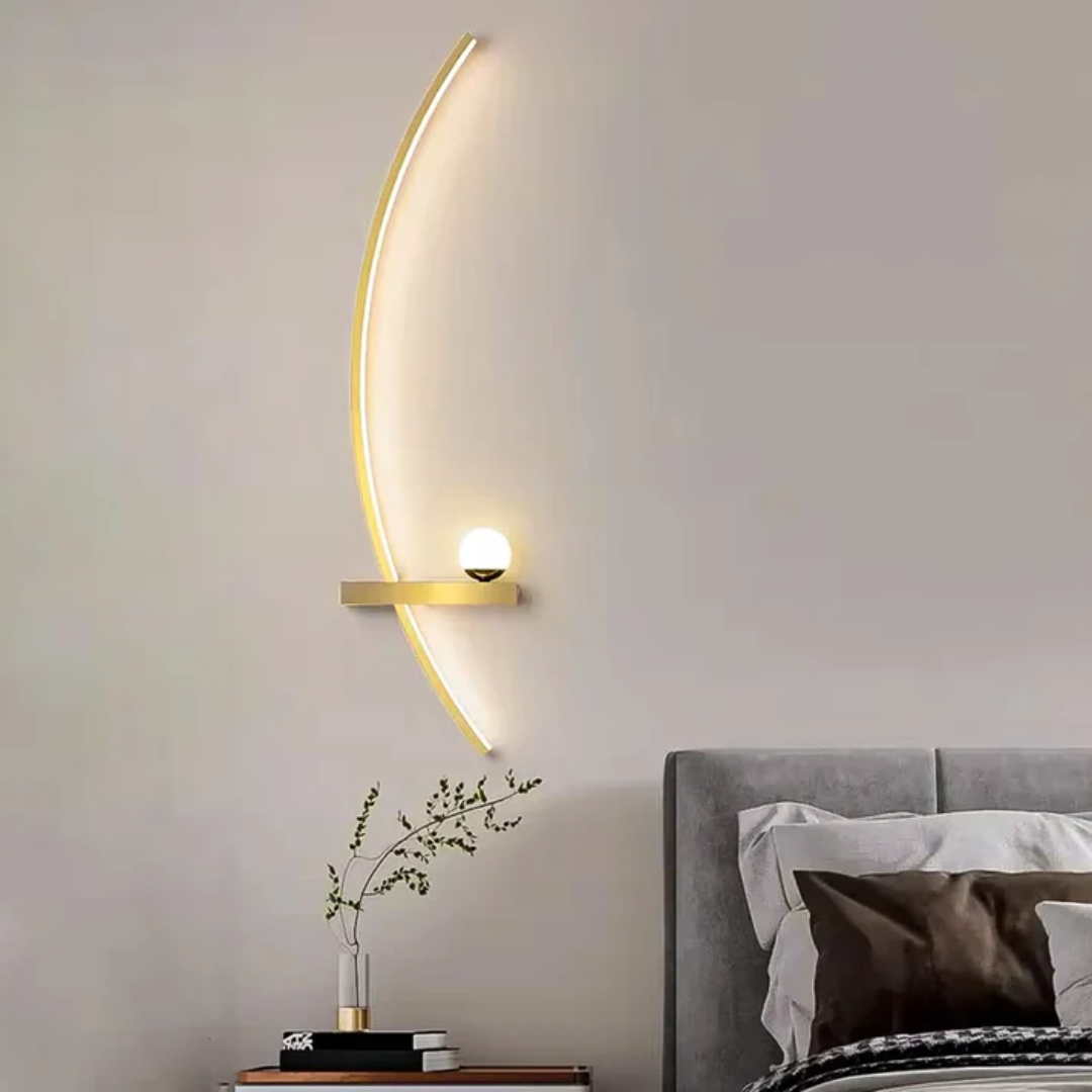 NARA - Luxe Zwarte LED Wandlamp met Minimalistisch Design voor Binnen – Energiezuinige Muurlamp voor Woonkamer en Slaapkamer 0