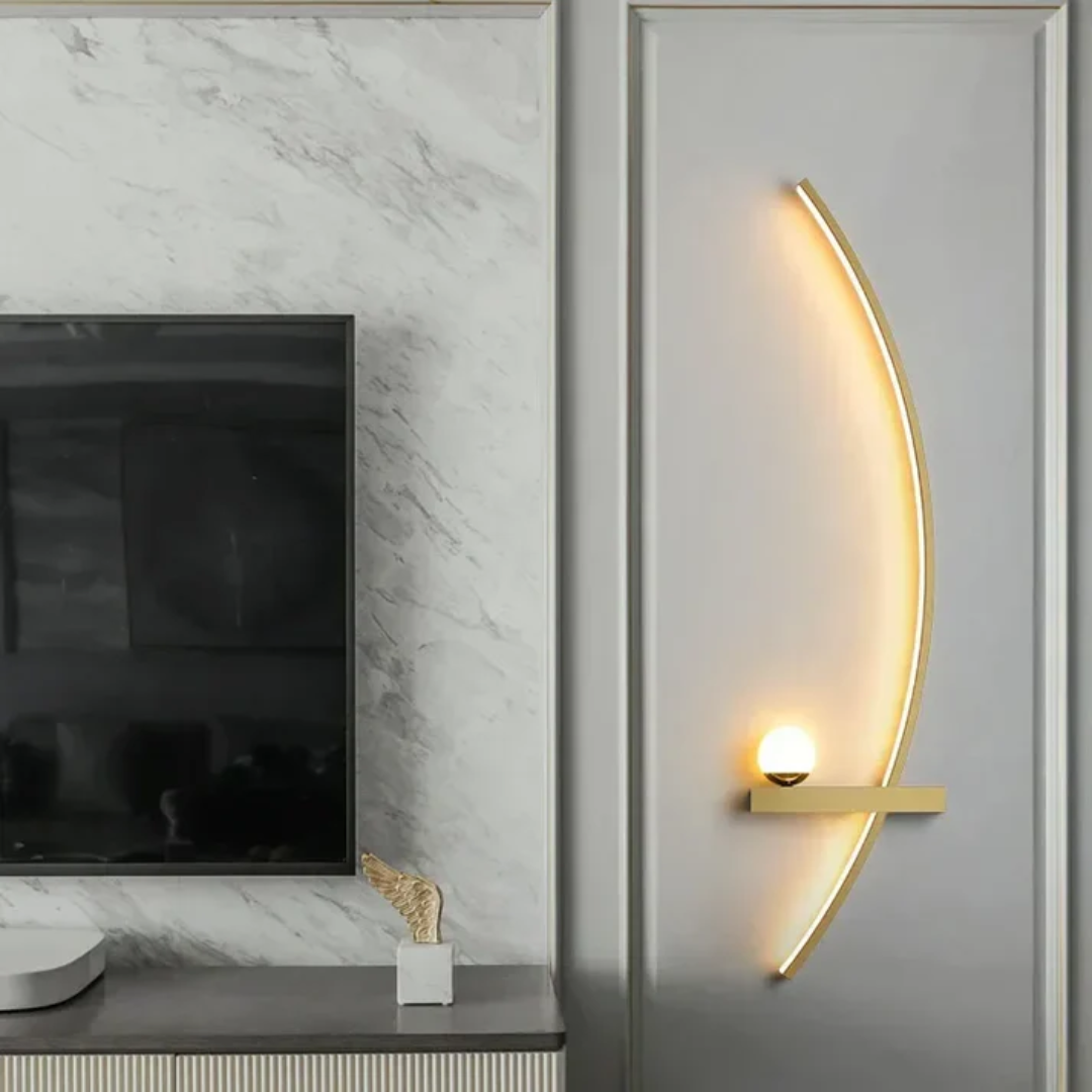 NARA - Luxe Zwarte LED Wandlamp met Minimalistisch Design voor Binnen – Energiezuinige Muurlamp voor Woonkamer en Slaapkamer 1