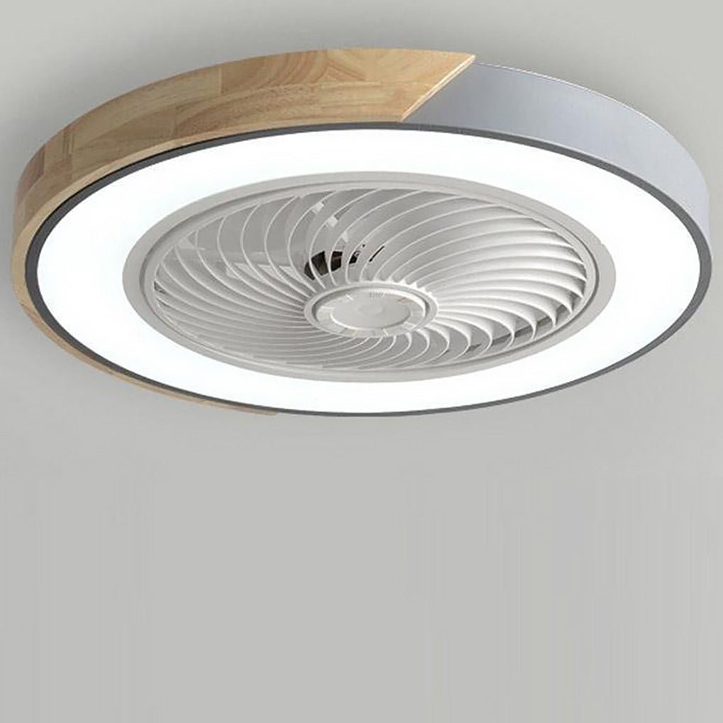 Ronde Plafondventilator met Lamp en Geruisloze Technologie – Sfeervolle LED Verlichting voor Modern Interieur