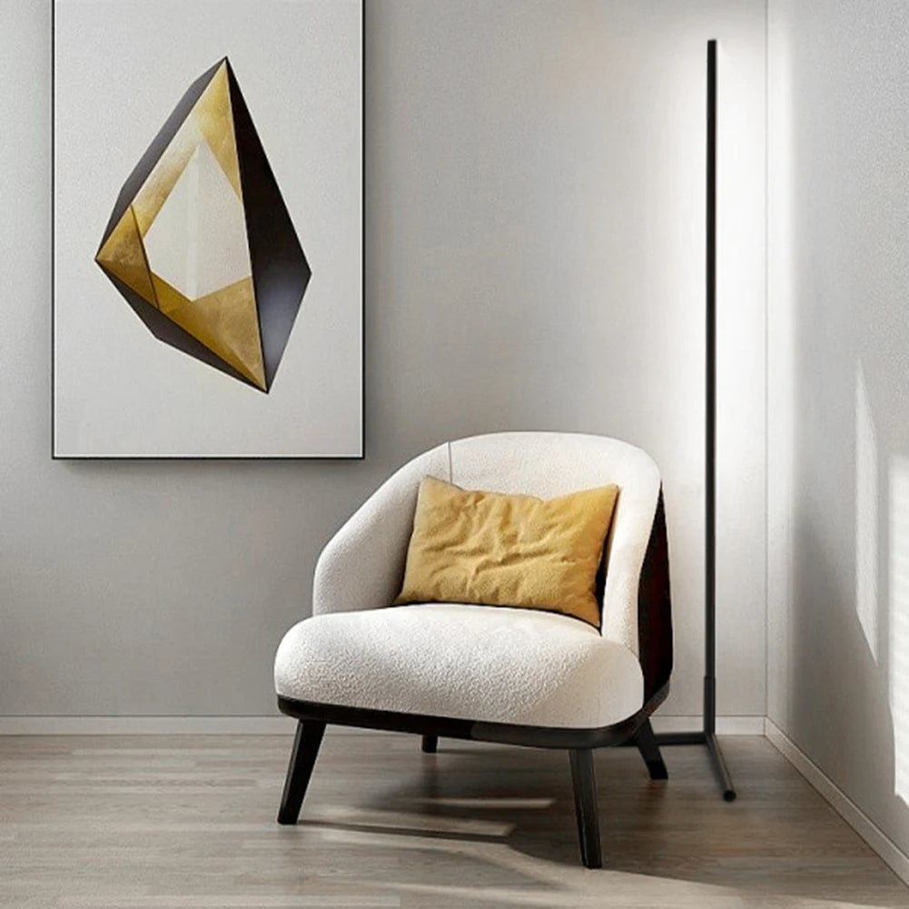 Minimalistische LED Hoeklamp met Warme Gloed – Ruimtebesparend Design voor Sfeervolle Verlichting