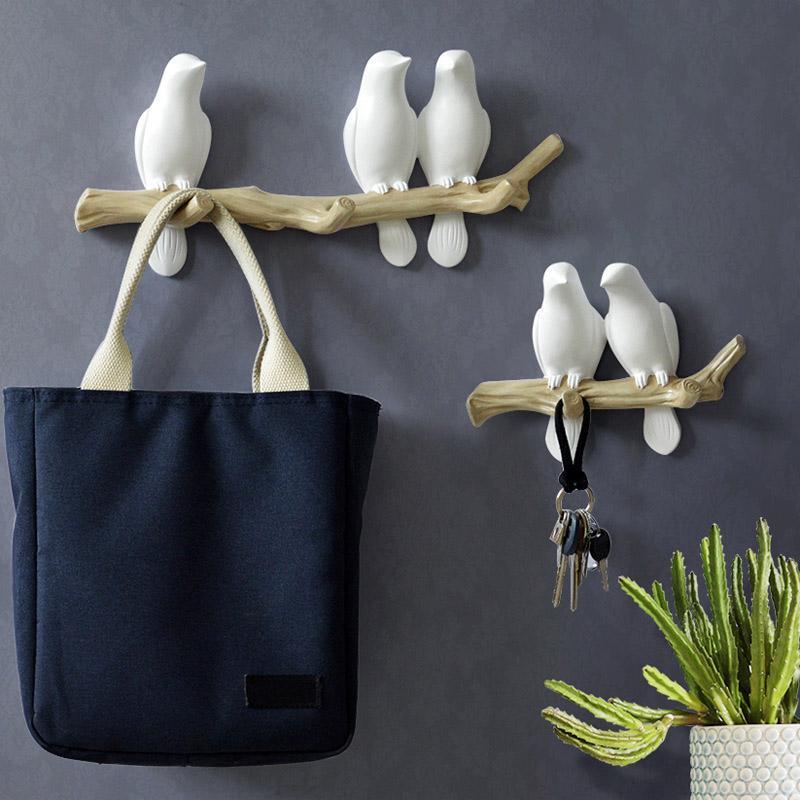 Decoratieve Kapstok met Vogelontwerp – Speelse Wandhaak voor Jassen en Accessoires
