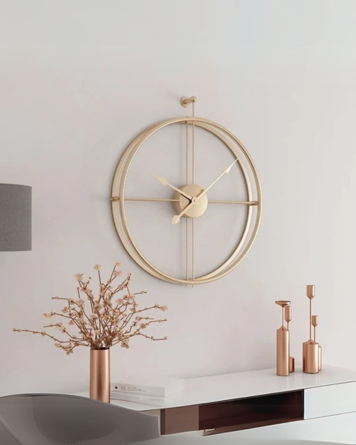 Buenta Noir Wandklok – Minimalistisch Design met Stil Quartz Uurwerk – Ø 60 cm