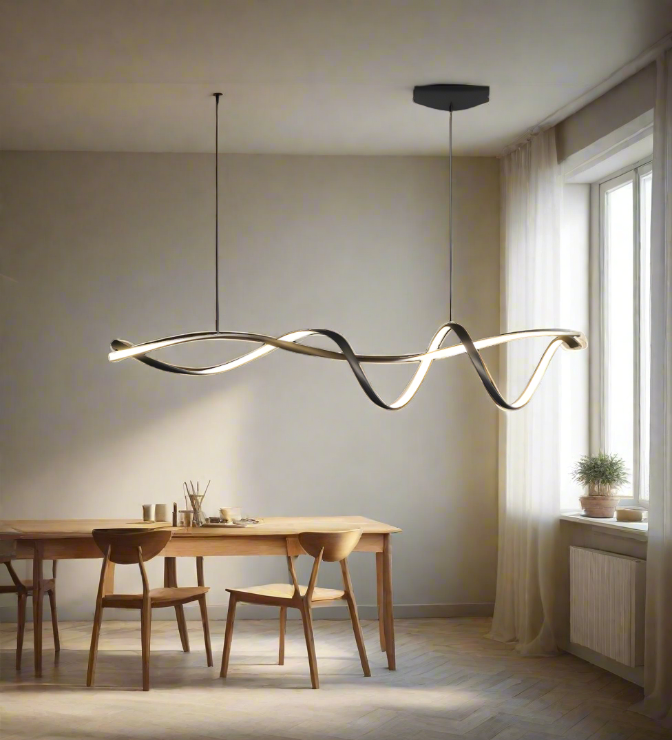 Minimalistische LED Kroonluchter met Aluminium Frame – Modern Design voor Woonruimtes